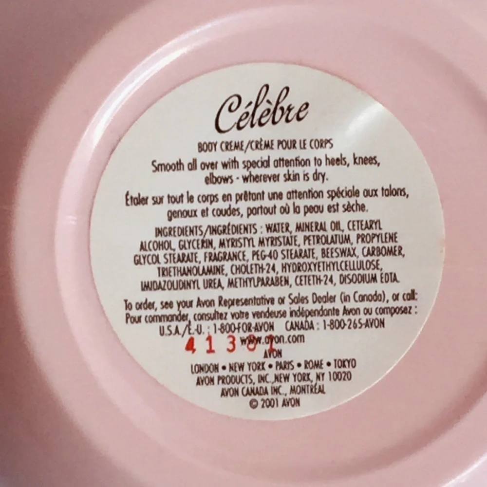 AVON Body Creme Celebre RETIRED